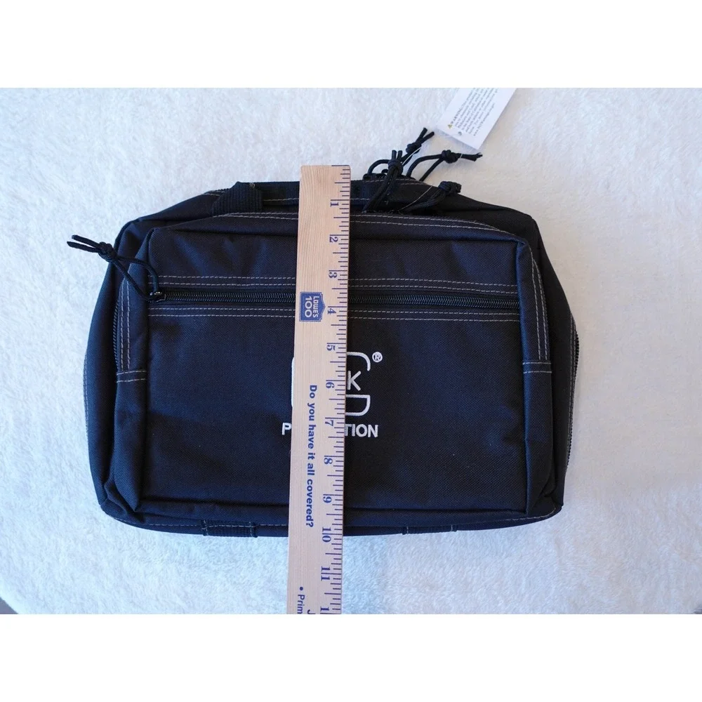 GL0CK Perfection OEM Soft Padded Range Bag Holds 2-3 Pistols & Ammo Black NWT